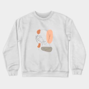 Mid century woman face Crewneck Sweatshirt